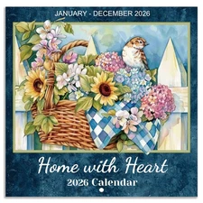 2026 Calendar - 2026 Wall Calendar Jan. 2026 - Dec. 2026 12" x 24" Open Home ...