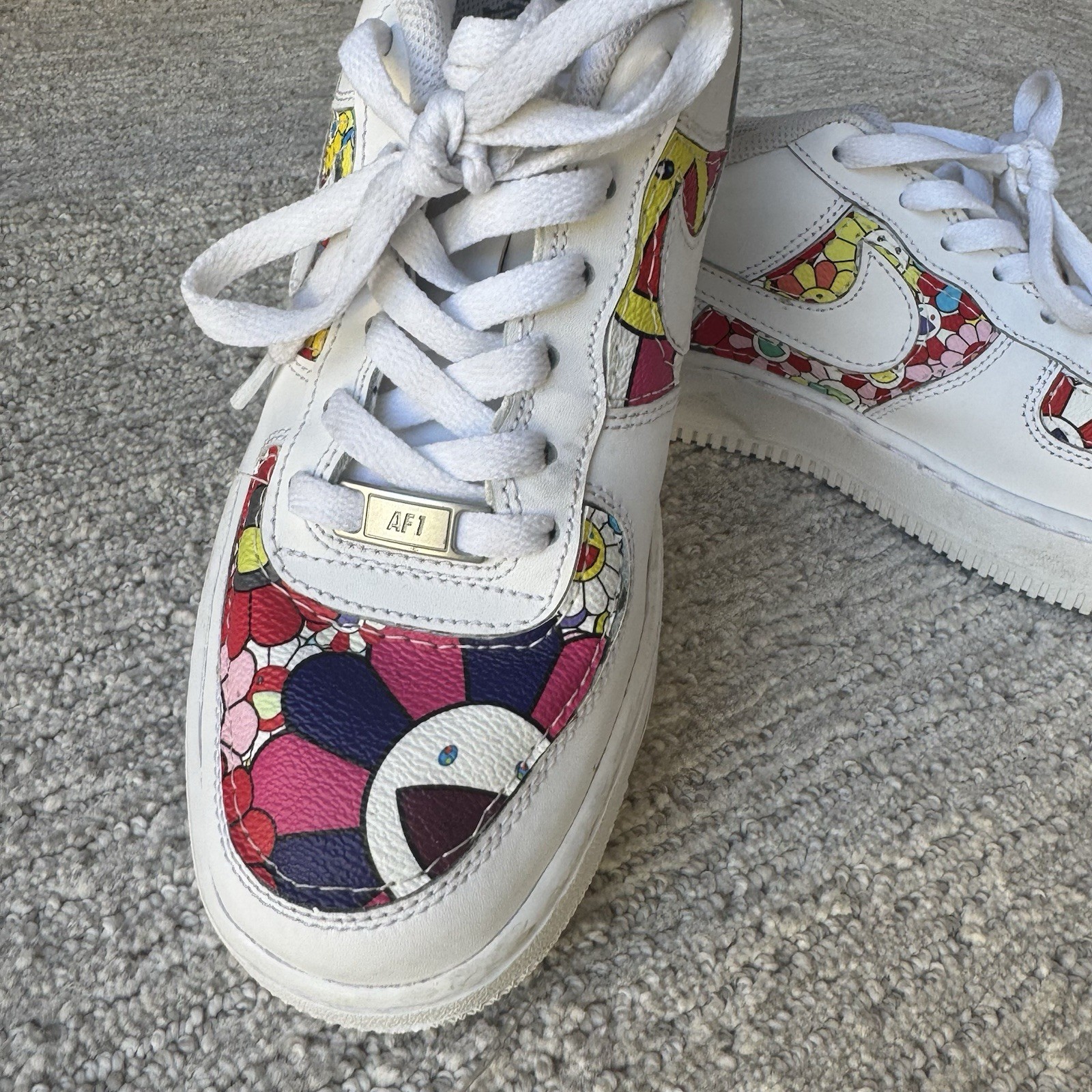 Women’s Nike Air Force 1  Costume Happy Flowers White Multicolored Size Men 7