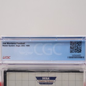 SMS Sega Master System JOE MONTANA FOOTBALL - CGC GRADED 9.9 B+! NEW & Sealed!