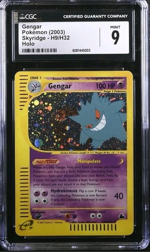 Pokemon Gengar Skyridge Holo Rare H9/H32 Swirl 🍥 CGC 9 MINT (PACK FRESH)