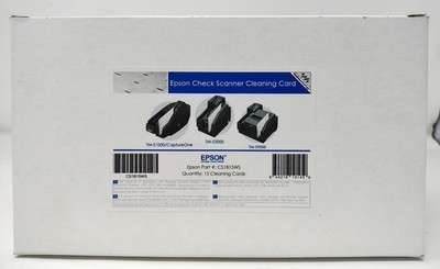 Epson CaptureOne Check Scanner Cleaning Card TM-S2000 TM-S9000 15 Cards NEW