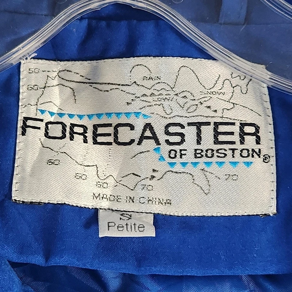 Vintage Forecaster Jacket Women's Small Petite Blue Faux Suede Hooded Coat NWT - Image 3 of 4