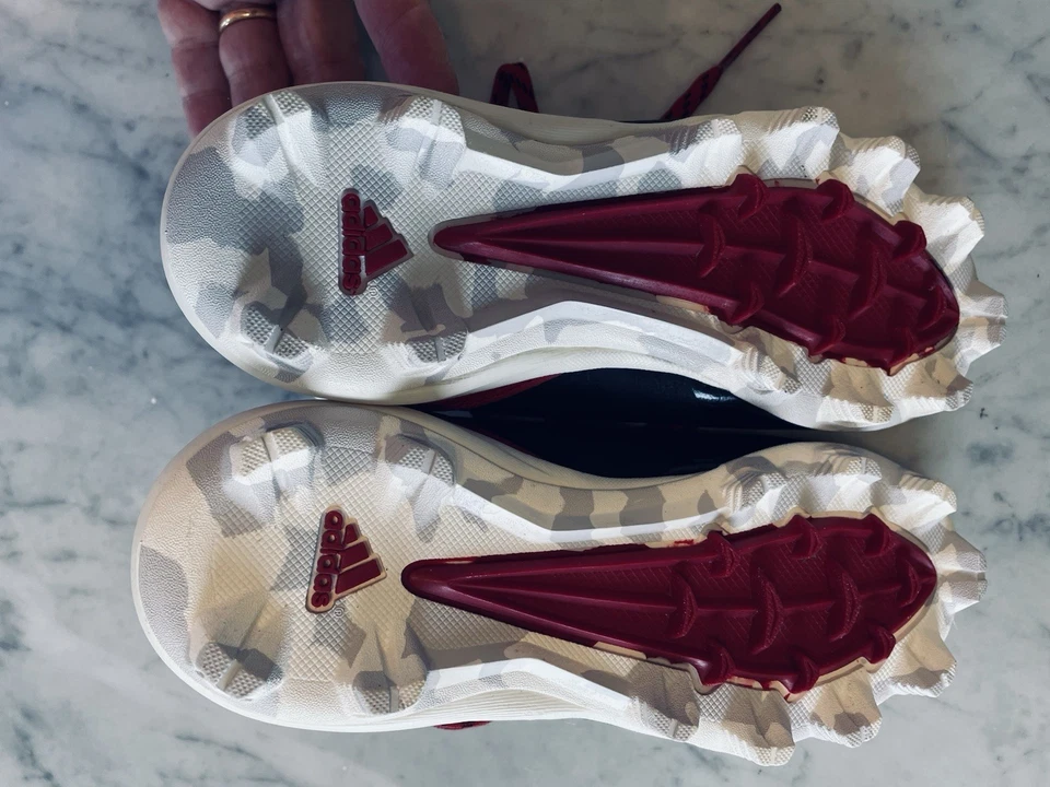 Botines de béisbol Adidas para niños 13K Icon 4 MD negros rojos CG5263 nuevos Foto 3 de 4