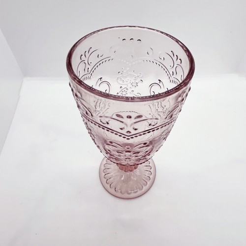 The Pioneer Woman Amelia Glasses Set of 4 Rose coloured Goblets - Picture 4 of 8