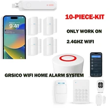 Wireless WiFi 120db Host w/ Alexa Home Burglar Security Alarm System, by GRSICO