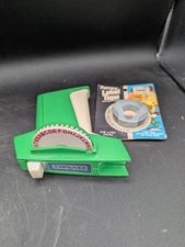 Vintage Green Dymo 1720 Manual Label Maker Embosser Printer  w/ NOS Black Tape