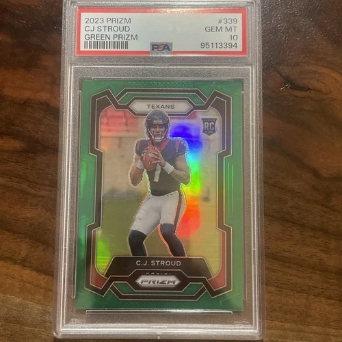 2023 Prizm CJ Stroud Green Prizm RC #339 - PSA 10