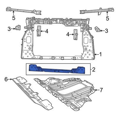 For Jeep Compass 2023-2025 Jeep 68443369AA Front Radiator Support Tie Bar
