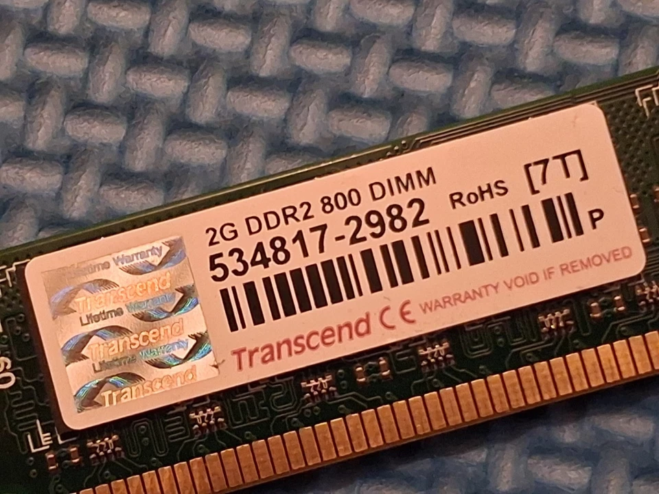 2 GB Transcend PC2-6400 ddr2 memory ram desktop - Image 2 of 3