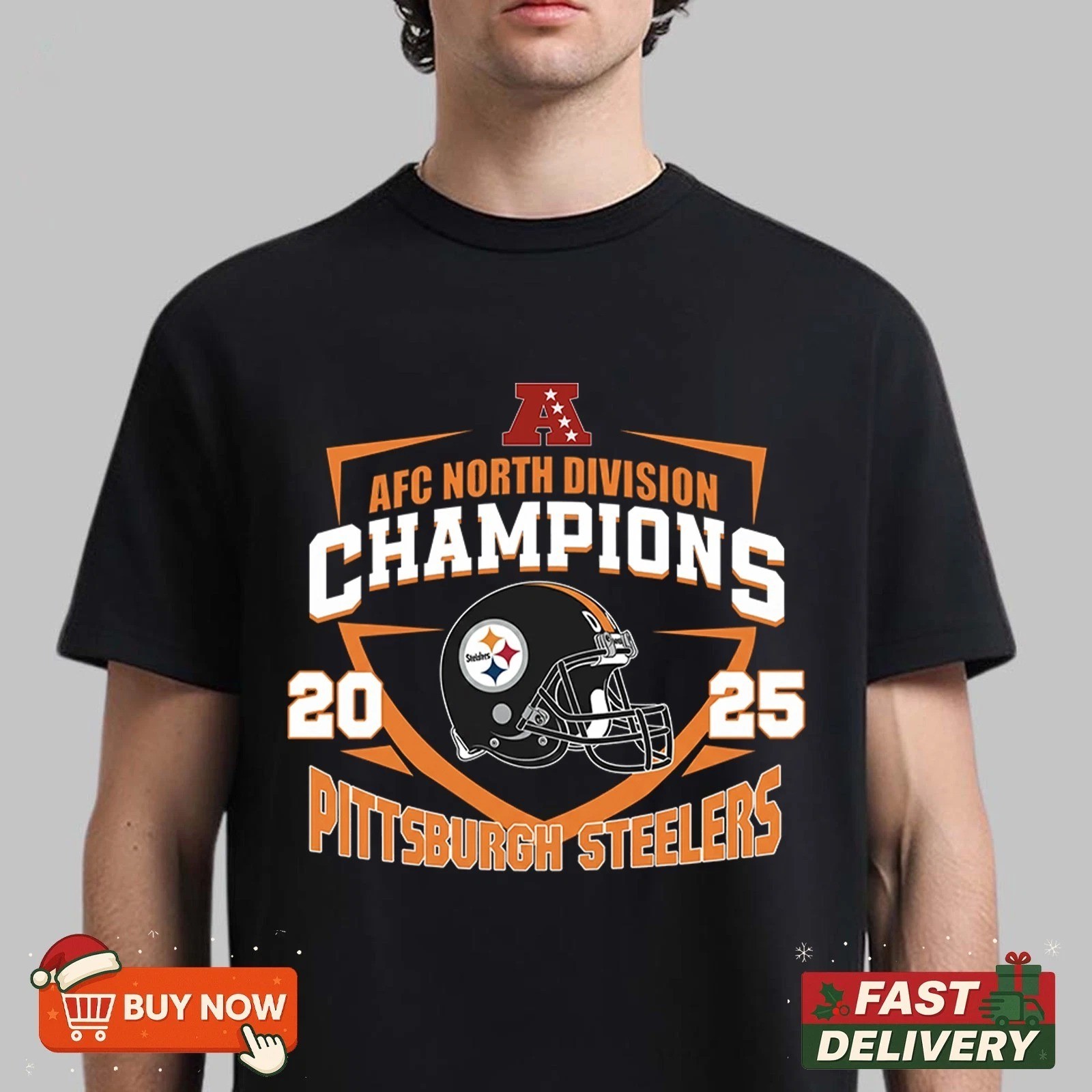 1Steeler 2025 AFC North Division Champions Shirt Unisex Fan Gift S-5XL