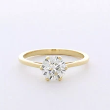Solitaire Engagement Ring Classic 18K Gold 1.51 CT Round Lab-Grown Diamond H VS2