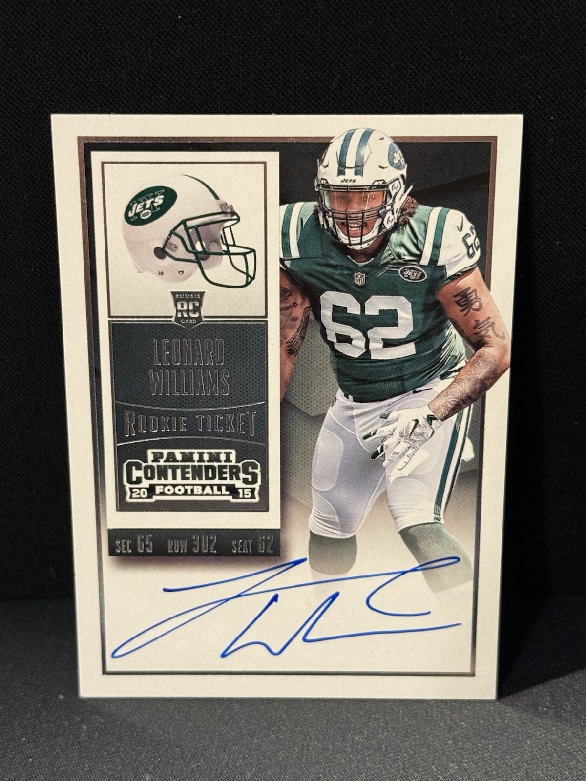 2015 Panini Contenders Leonard Williams Rookie Ticket Auto RC #224 New York Jets