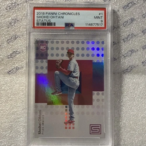 2018 Panini Chronicles - Status  Shohei Ohtani #1 (AU, RC) PSA 9 Angels ROTY