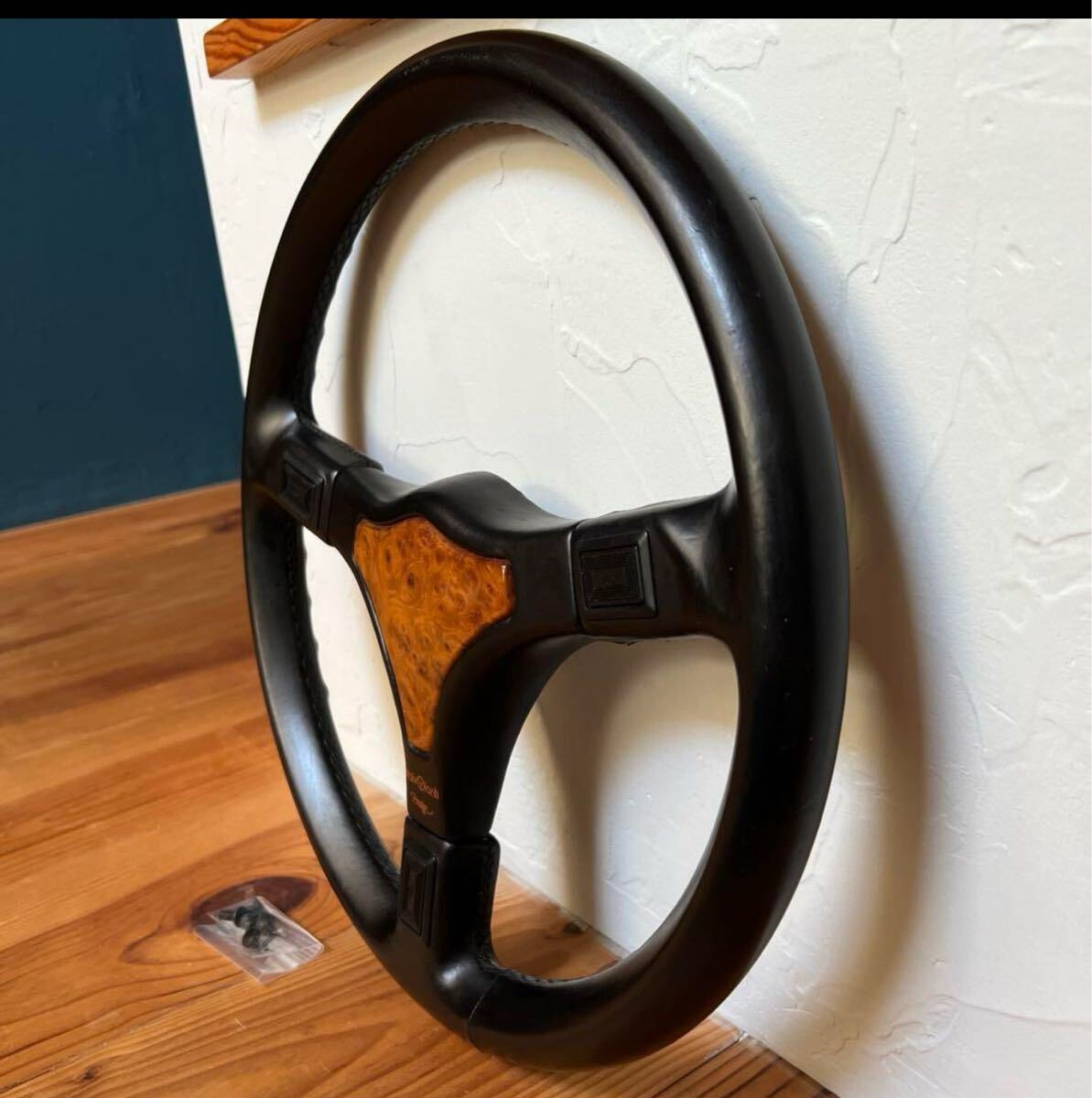 italVolanti Prestige Leather Wood Steering Wheel 360mm Burl