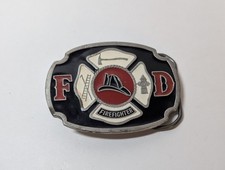 Enamel Firefighter Belt Buckle