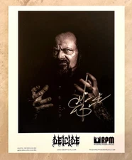 DECEIDE Hand Signed by Glen Benton Ltd Ed New RARE Litho Photograph! Death Metal