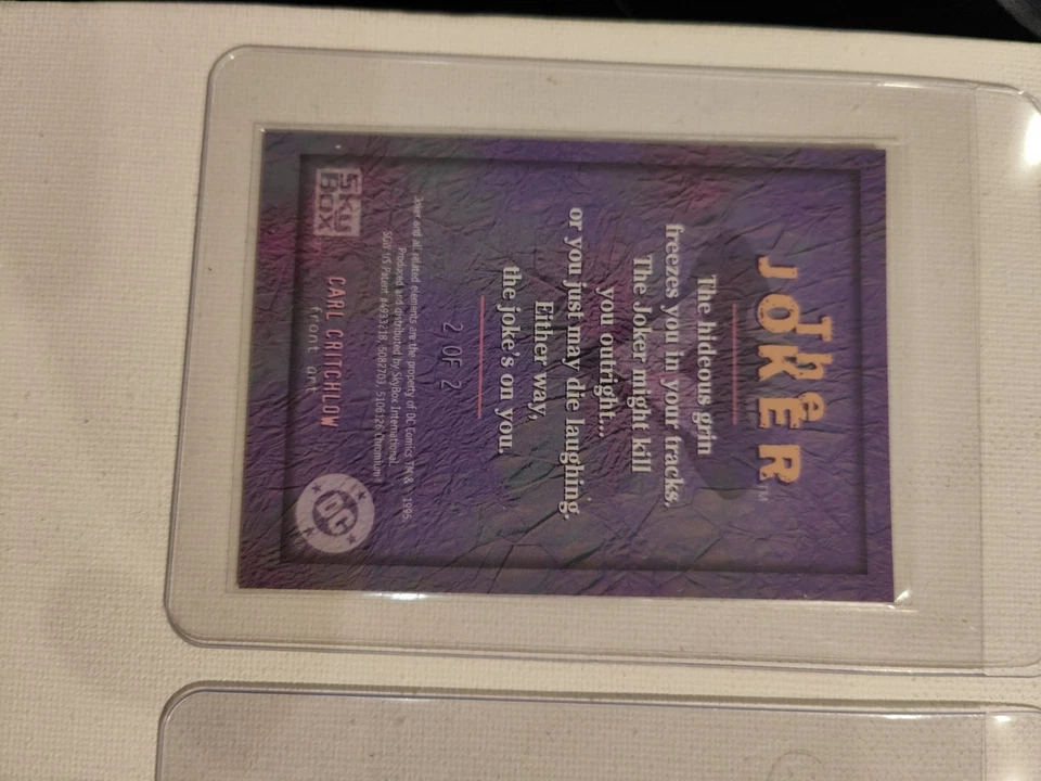 BATMAN MASTER SERIES CHROMIUM CHASE 1 And 2 CARDs 1995 SKYBOX DC COMICS - Image 3 of 4