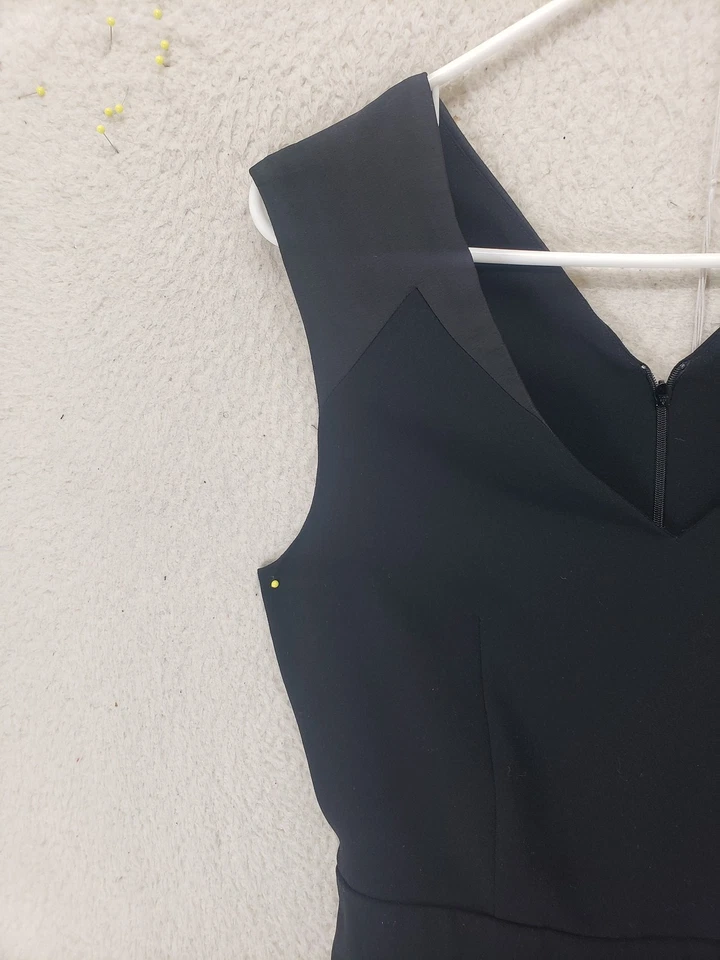 Vestido de mujer IKKS para mujer 36 negro sin mangas cuello en V funda pequeño vestido negro 4-6 Foto 3 de 4