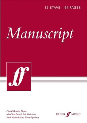 64-page, A4 Manuscript Spiralbound Book, 12-stave   Music   Faber Music