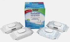 New Kirkland Signaturee Flushable Premoistened Wipes Fragrance-Free, 640 Count🔥
