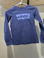 Levi's Dark Blue Graphic T-shirt Long Sleeve Youth Boys Size Medium
