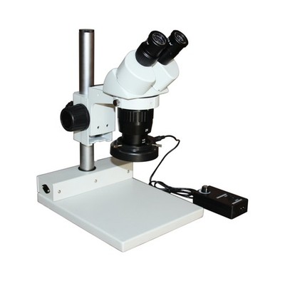 Electronics Inspection Stereo Microscope 10×-40×, 165 mm WD, Circular LED...