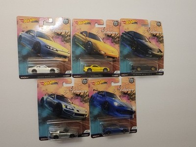 Hot Wheels 2019 Car Culture Street Tuners Premium Complete Set of 5 Cars! SEALED