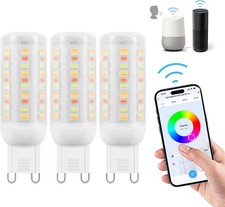 I-SHUNFA Wi-Fi RGBCW Smart G9 LED Bulbs,Compatible with Alexa/Google Home,Multi