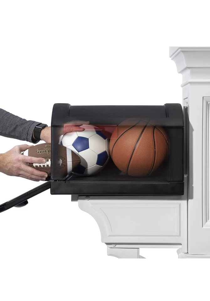 Step2 Town-to-Town XL Post-Mount Mailbox, Weather Resistant, Large Onyx Black - Image 2 of 4