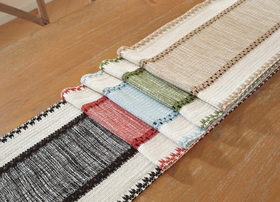 Retro Table Runner Placemat Tea Coffee Dining Table Decoration Gift with Tassles - Image 2 of 4