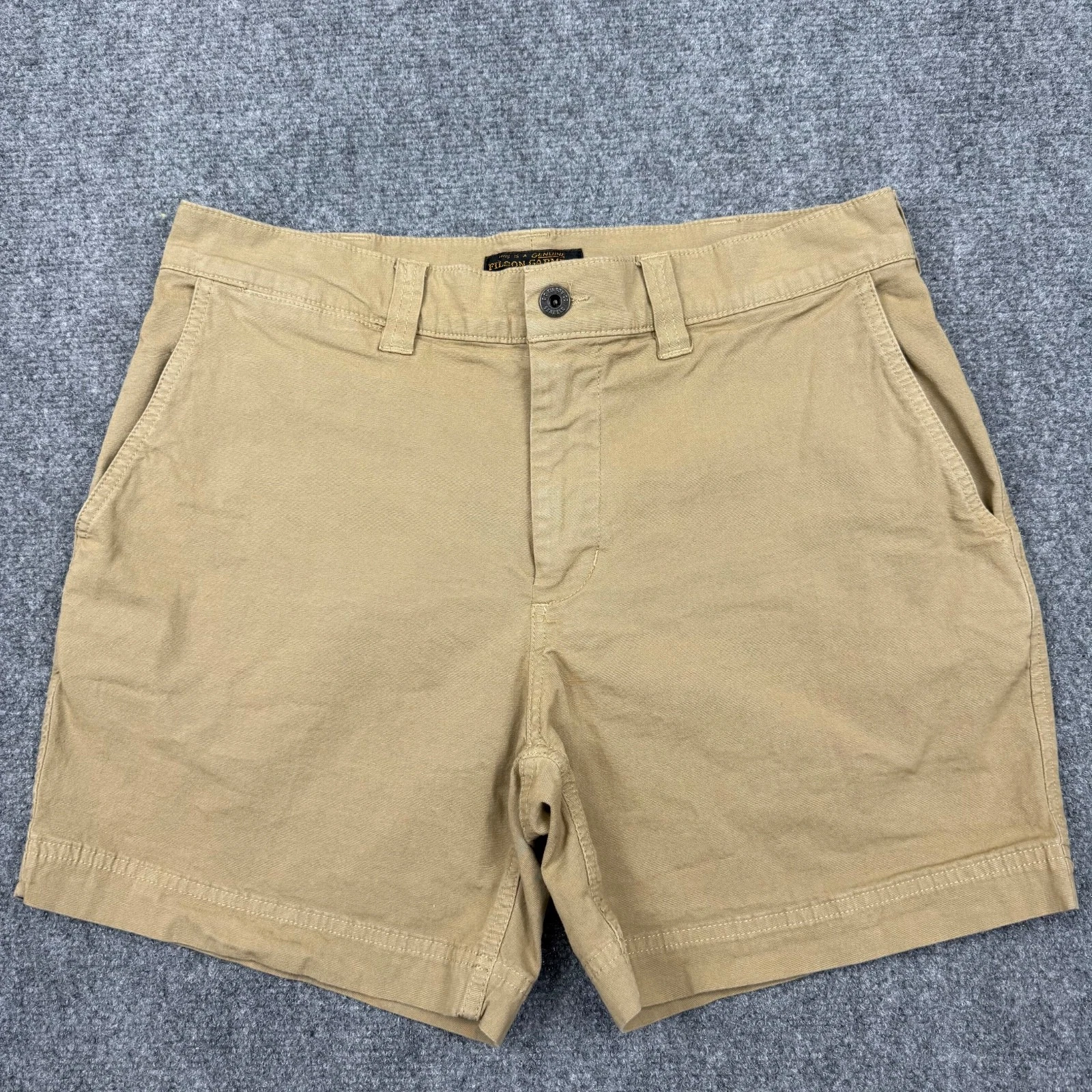 CC Filson Chino Shorts Mens 32 (33) Biege 5" Inseam Outdoors Camp Trail Hiking