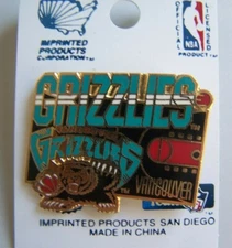 NBA Vancouver Grizzlies Pin Imprinted Products 1995 Basketball OOP Vintage