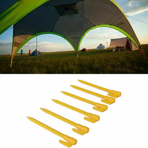 10Pcs Tent Ground Stakes Pegs Camping Soil Patio Gardening Heavy Duty Stake E - Foto 14 di 16