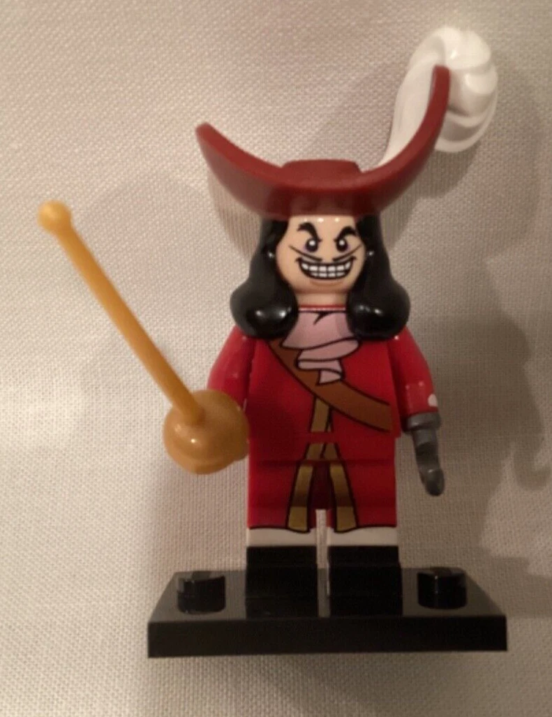 Disney Series 1 Lego Minifigure Captain Hook New w Complete Packaging