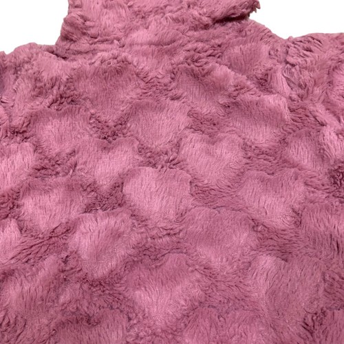 Tahari Girl's Size 4 Full Zip Plush Jacket Pink with Hoodie Heart shaped Plush - Picture 6 of 12