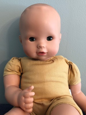 Gotz Pottery Barn Soft Body Baby Doll Blue Eyes Brown Hair 16