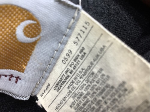 Carhartt Mens Dark Brown Vintage Hooded Canvas Jacket Size XL - Picture 5 of 21