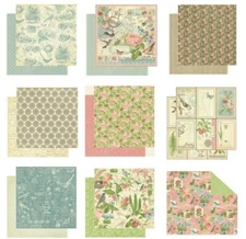Graphic 45 Botanical Tea 12" Cardstock PICK Birds Flowers Love Chamomile Because