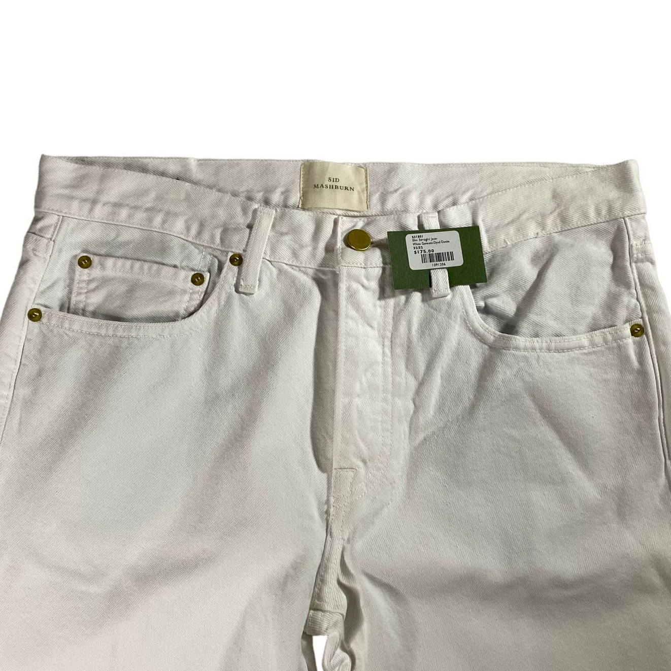 175 Sid Mashburn Slim Straight Jeans White Denim Men's 35x32 eBay