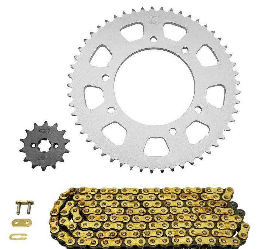Kit chaine AFAM 420 avec pignon 14 et couronne 53 pour Derbi Senda SM DRD 2002-2005