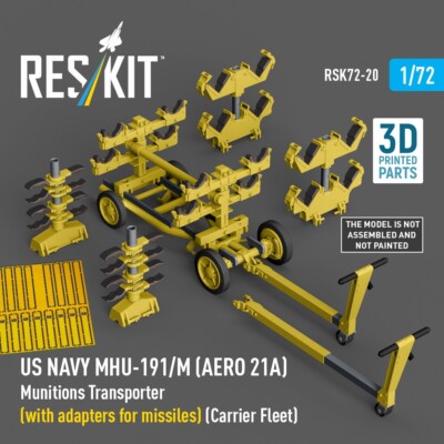 1/72 Reskit RSK72-0020 US NAVY MHU-191/M (AERO 21A) Munitions Transporter (with