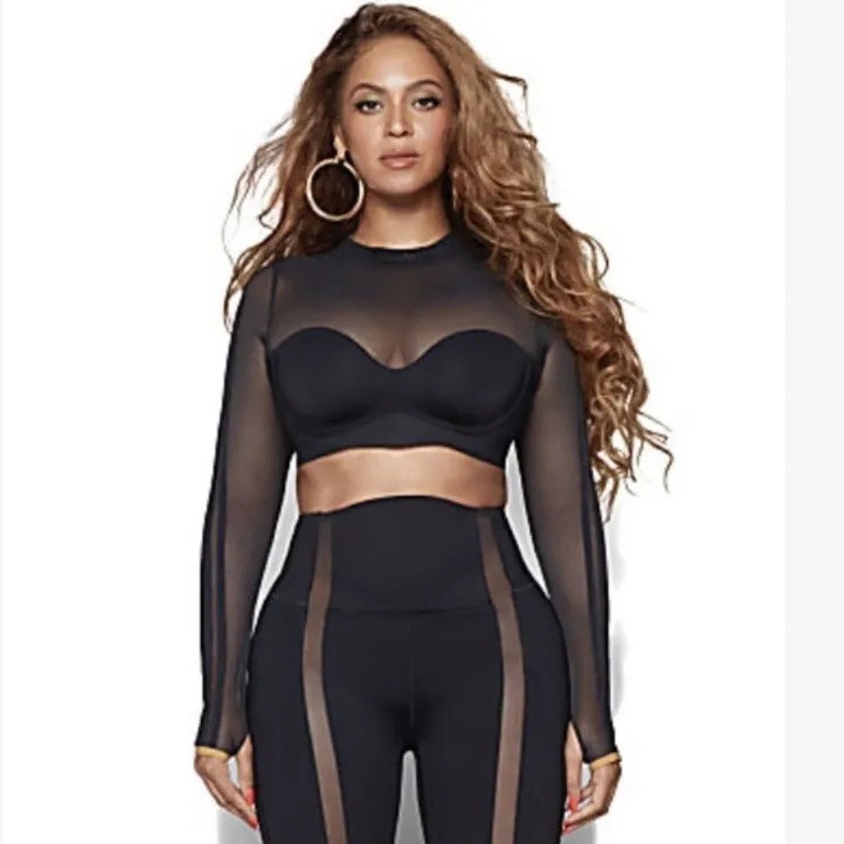 Adidas X IVY PARK Beyoncé Mesh Crop Longsleeve Sport Party
