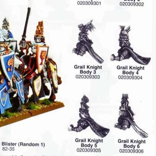 Bretonnia Grail Knight Body No4 Warhammer Metal 5th Edition Bits 1998 - Image 2 of 4