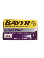Back & Body Fast Relief At The Site Of The PainAspirin - 500mg, 6 Coated Caplets