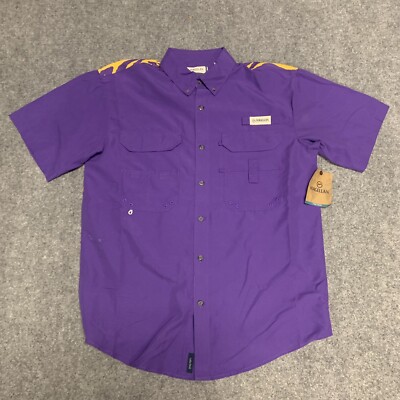 NWT Magellan Fishing Shirt Men's Purple Size Small Relaxed Fit Lake fort