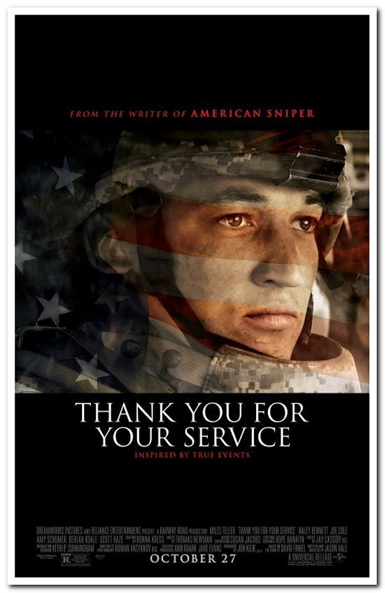 THANK YOU FOR YOUR SERVICE -2017- original 27x40 D/S Movie Poster