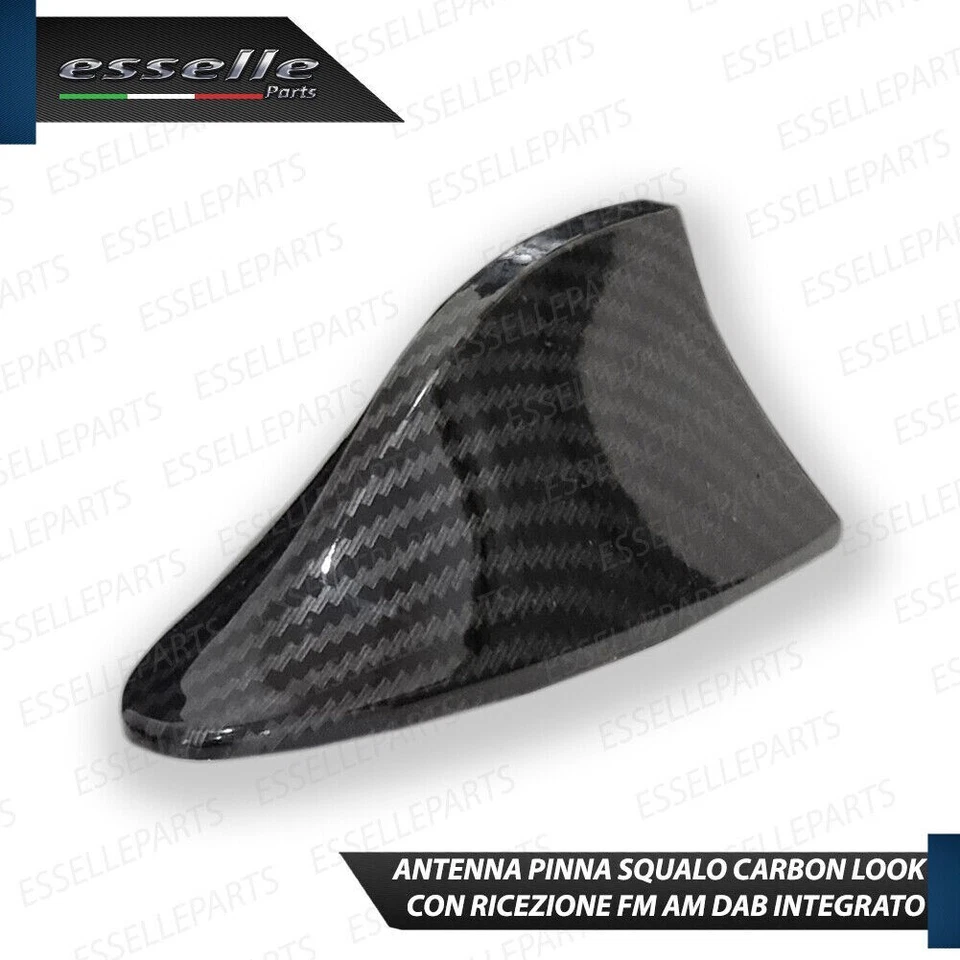 ANTENNA PINNA SQUALO CARBON LOOK PER ALFA ROMEO GIULIETTA VERA RICEZIONE RADIO - Immagine 4 di 4