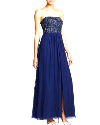 green emerald velvet dress Aidan Mattox Solid Gown main image 0