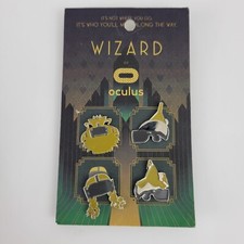 Meta Quest Oculus Pin Set of 4 pinbacks, Wizard of Oculus