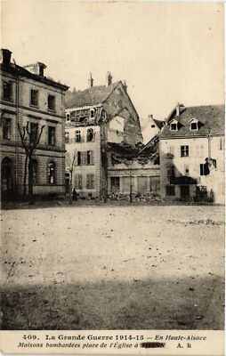 CPA MILITAIRE La Grande Guerre-En Haute Alsace, Maisons bombardées (315841)